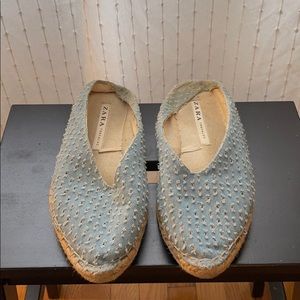 Zara Denim Slippers size 8
